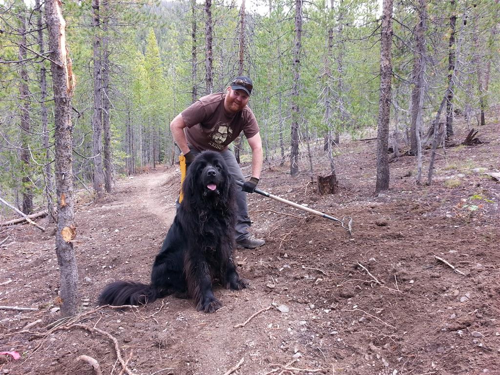 BCRD Trails and Grooming Specialist Eric Thurmond and Neapolitan getting after the hand work 