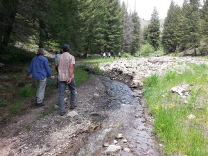 Coalition members reviewing progress in Deer Creek and planning future efforts.